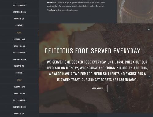 Website For St Helens Pub